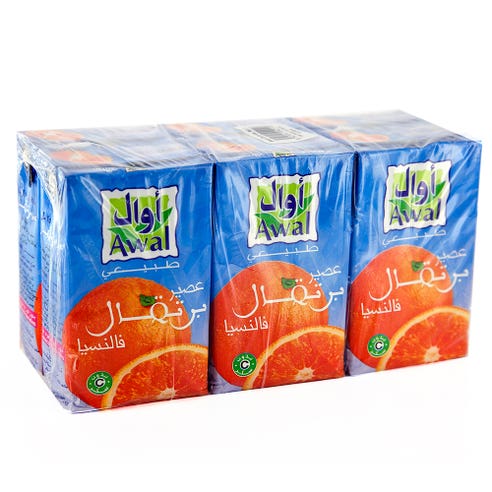 Awal Orange Juice 250ml [6 Pack] - Available at Alosra Online Supermarket