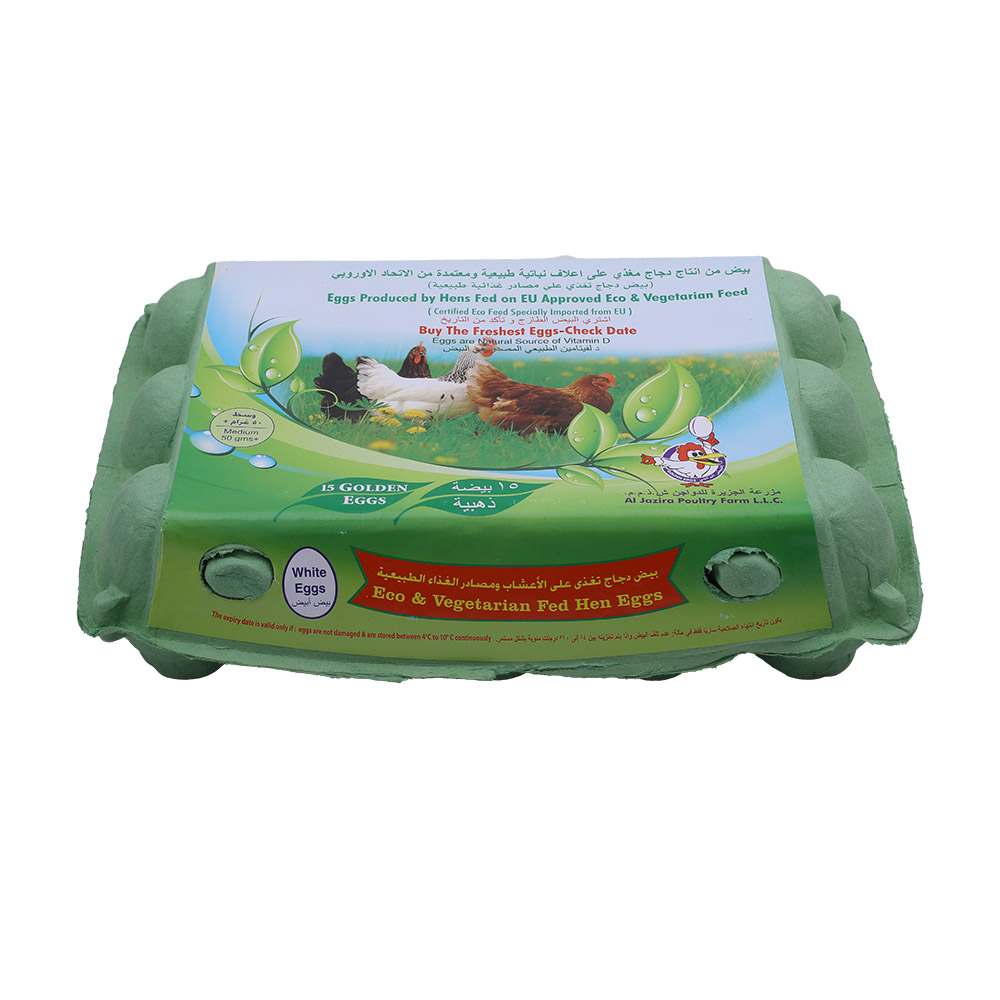 Eco & Vegetarian Feed Hen Eggs 15's back image