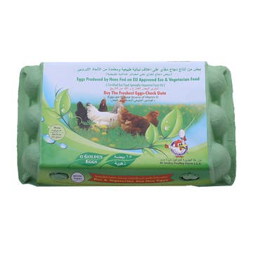 Eco & Vegetarian Feed Hen Eggs 15's - Available at Alosra Online Supermarket