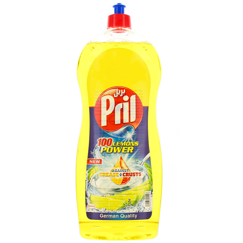 Pril Dishwashing Liquid 100 Lemons Power 1L - Available at Alosra Online Supermarket