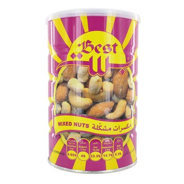 Best Mixed Nuts Can 500g - Available at Alosra Online Supermarket
