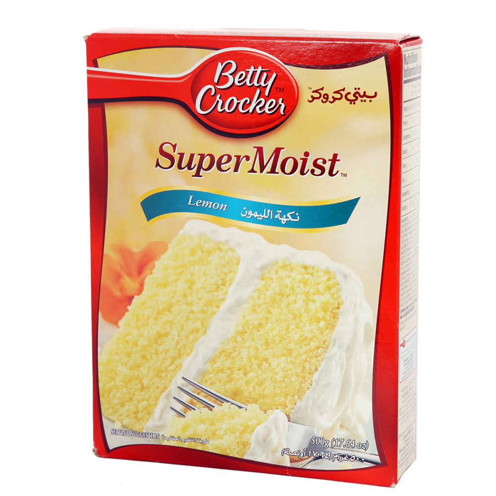Betty Crocker Super Moist Lemon Cake Mix 500g - Available at Alosra Online Supermarket
