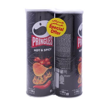 Pringles Hot & Spicy Potato Chips 2x165g [Special Offer] 