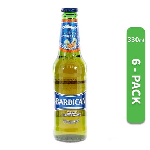 Barbican Pineapple Malt Beverage Non Alcoholic 330ml [Pack of 6] - Available at Alosra Online Supermarket