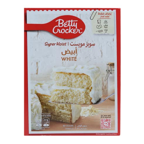 Betty Crocker Super Moist White Cake Mix 500g - Available at Alosra Online Supermarket