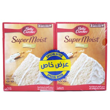 Betty Crocker Super Moist White Cake Mix 2x500g [Special Offer] 