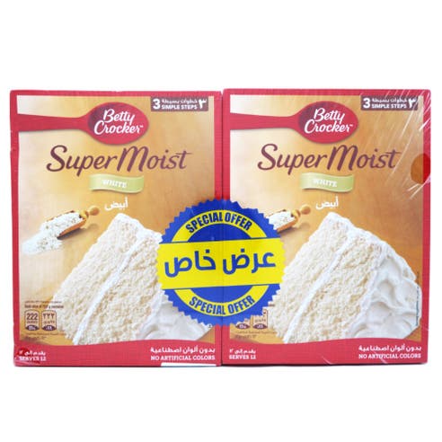 Betty Crocker Super Moist White Cake Mix 2x500g [Special Offer] 
