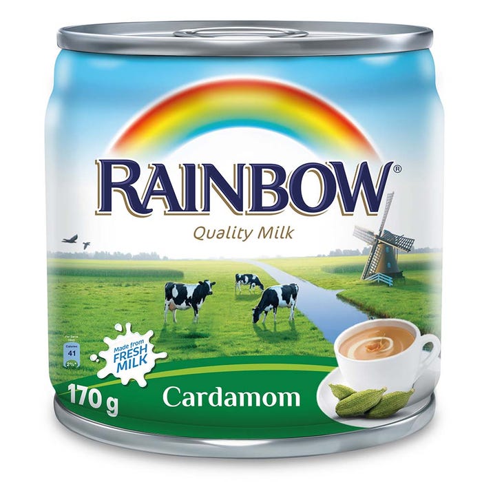Rainbow Cardamom Evaporated Milk 170g - Available at Alosra Online Supermarket