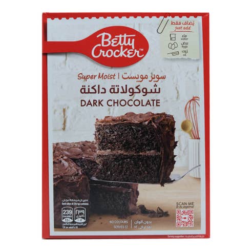 Betty Crocker Dark Chocolate Cake Mix 500g - Available at Alosra Online Supermarket