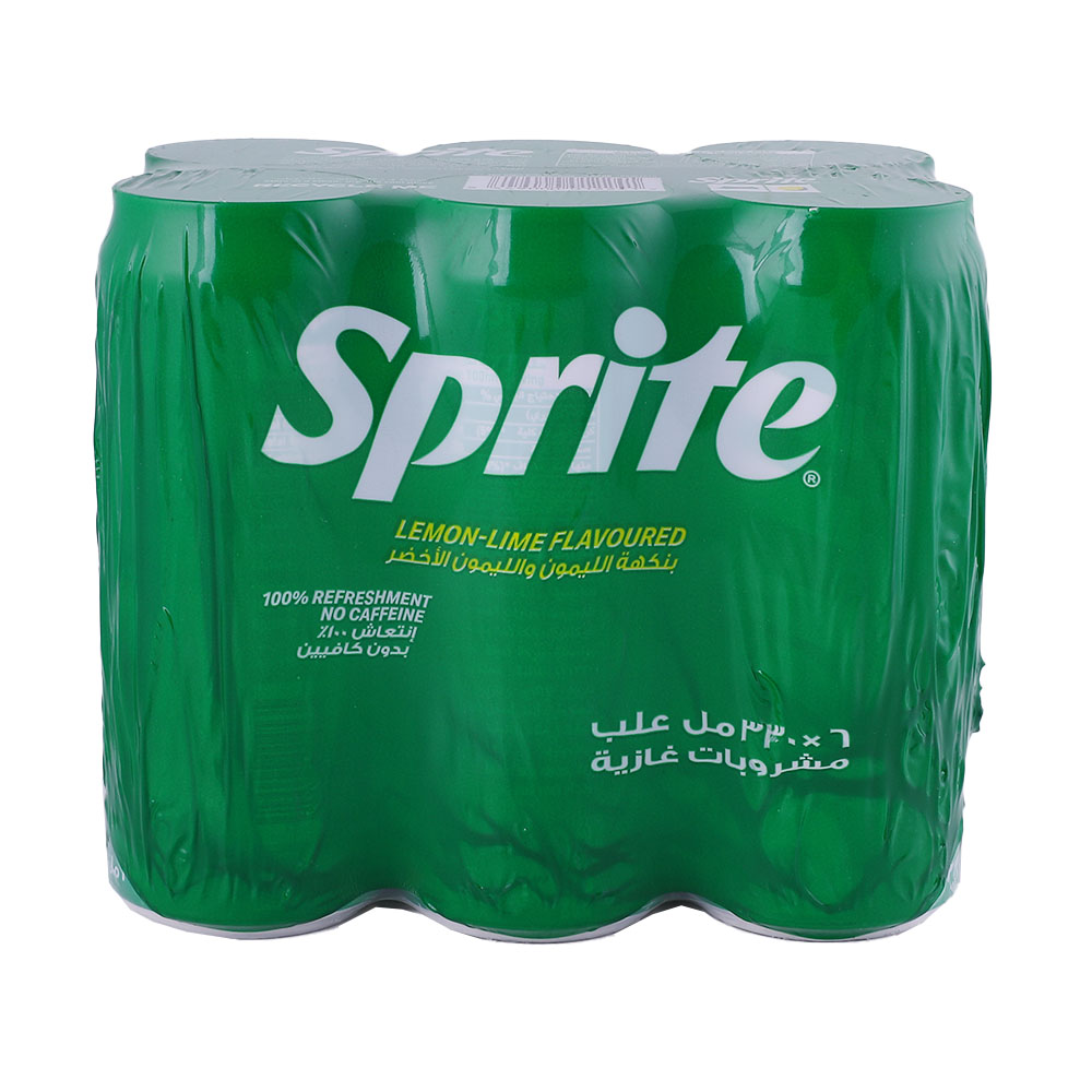 Sprite Soft Drink Can 330ml [6 Pack] back image