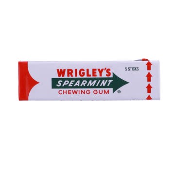 Wrigley's Spearmint Chewing Gum [5 Sticks] - Available at Alosra Online Supermarket