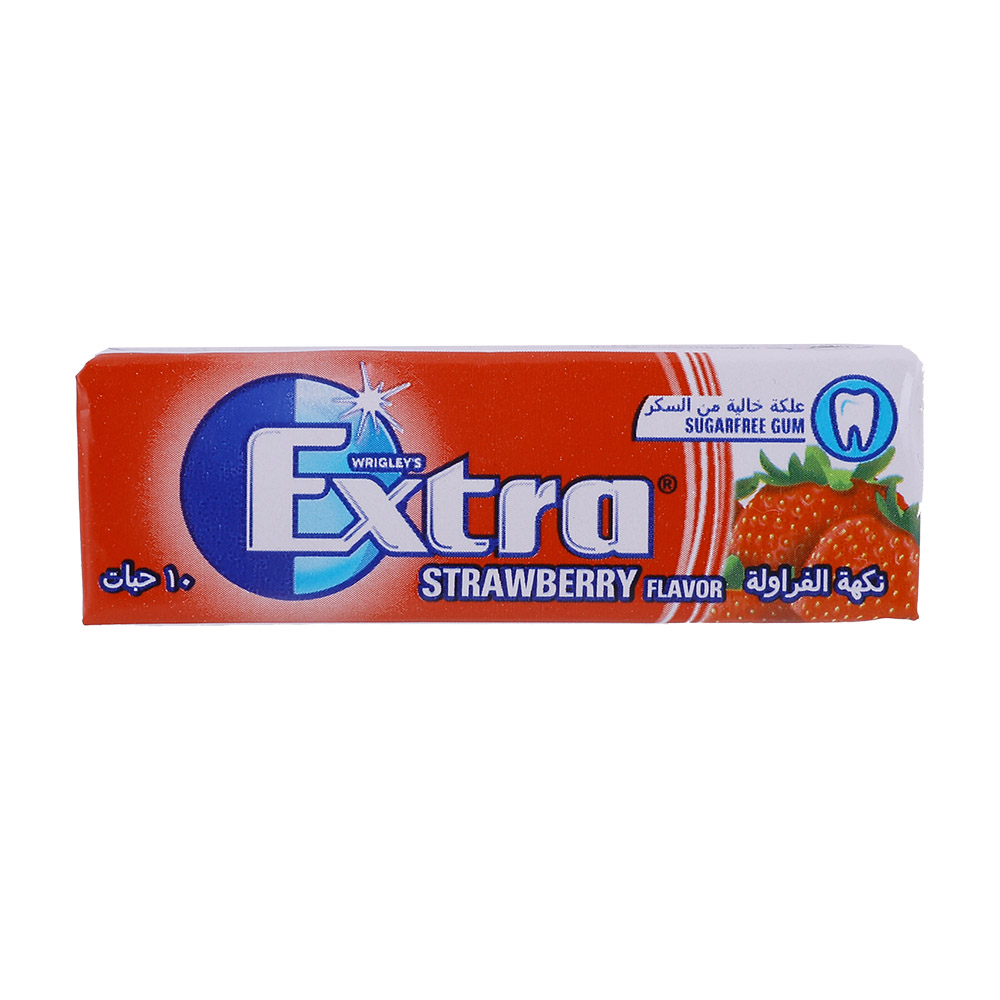 Wrigley's Extra Strawberry Sugar Free Gum 14g - Available at Alosra Online Supermarket