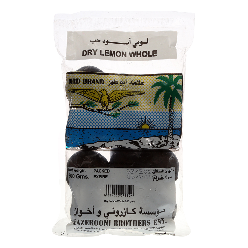 Bird Brand Dry Black Lemon Whole 200g - Available at Alosra Online Supermarket