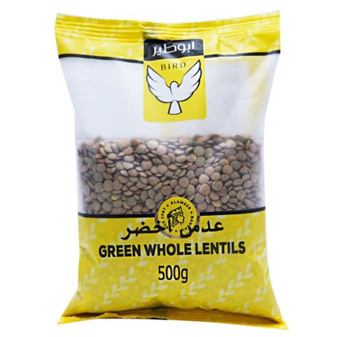 Bird Brand Green Lentils Whole 500g - Available at Alosra Online Supermarket