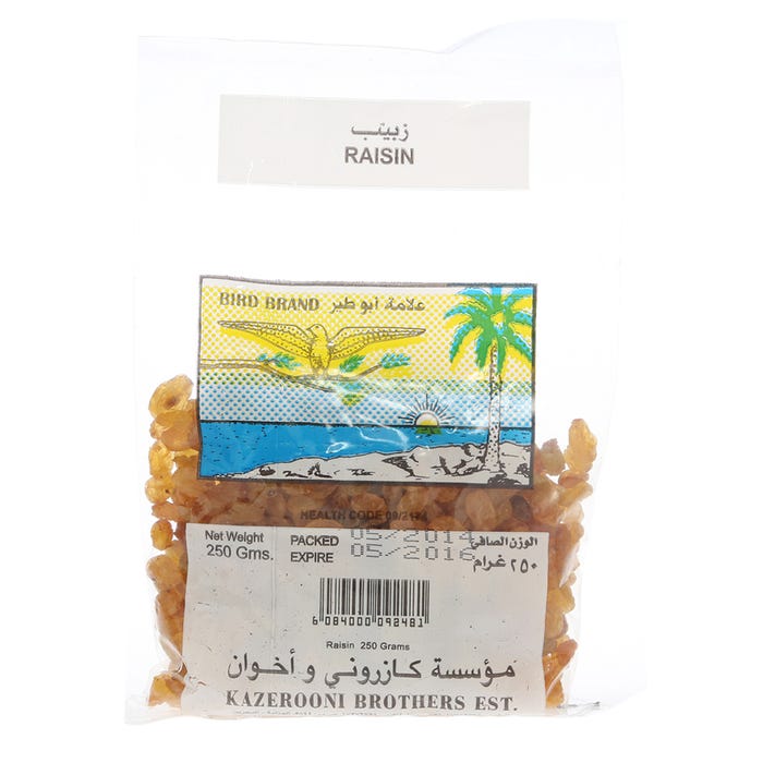 Bird Brand Raisins Iran 250g - Available at Alosra Online Supermarket
