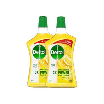 Dettol Lemon Multi Action Floor Cleaner 2x900ml [Special Offer] 