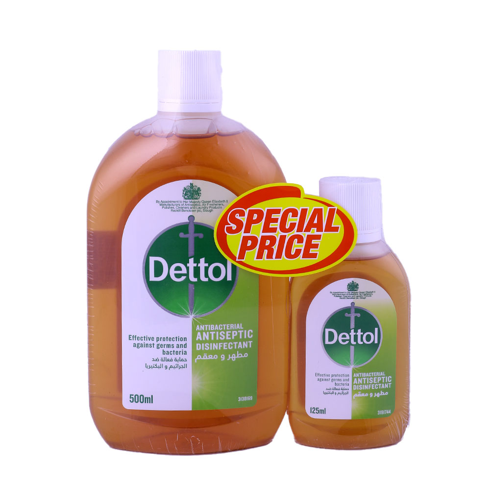Dettol Disinfectant Liquid 500ml + 125ml [Special Offer] 