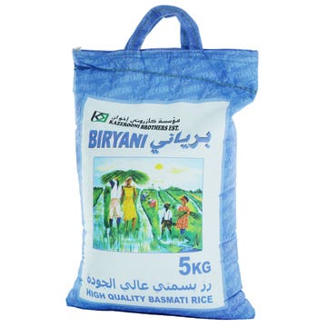 Kazerooni Biryani Basmati Rice 5kg - Available at Alosra Online Supermarket