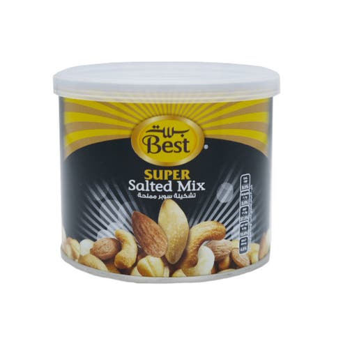 Best Super Salted Mixed Nuts in Can 110g - Available at Alosra Online Supermarket
