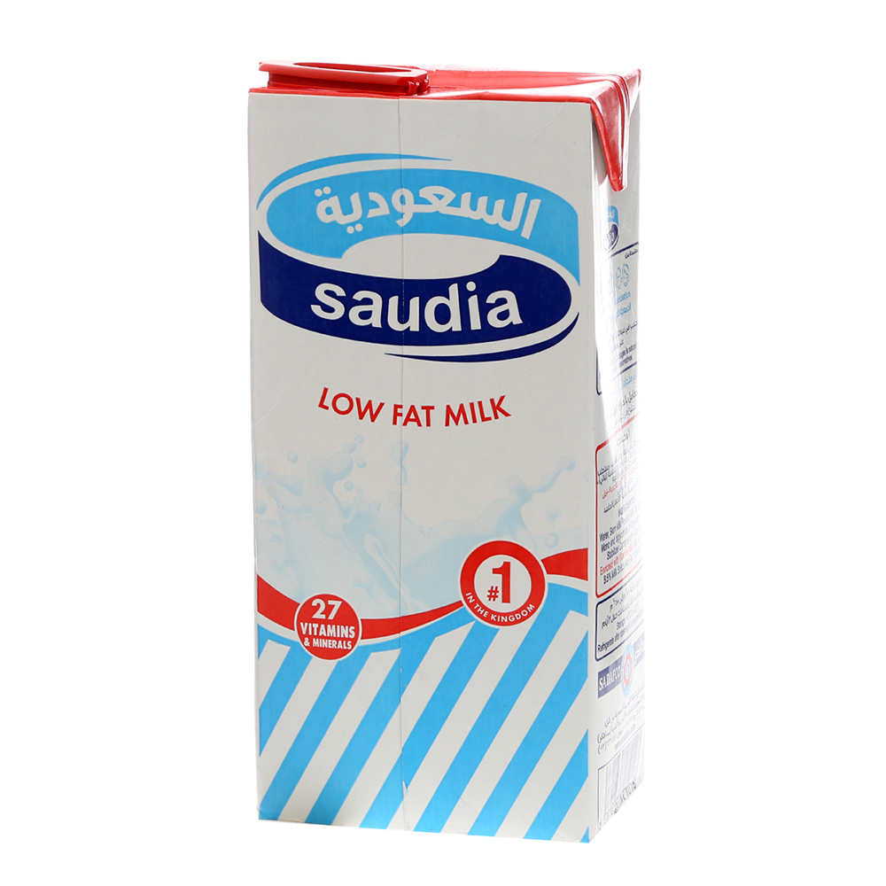 Saudia Low Fat Milk 1L - Available at Alosra Online Supermarket