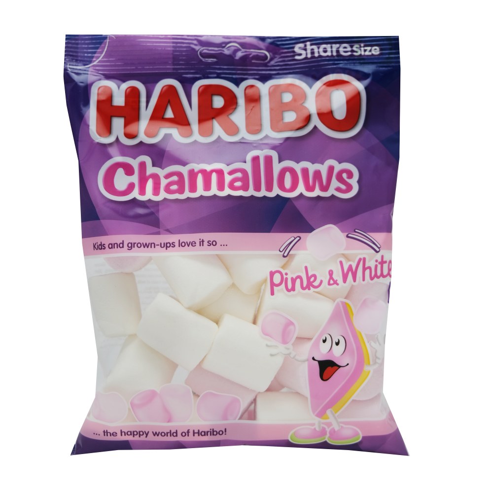 Haribo Pink & White Chamallows Marshmallows 70g - Available at Alosra Online Supermarket
