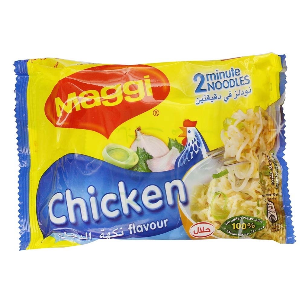 Maggi 2 Minute Chicken Noodles 77g - Available at Alosra Online Supermarket