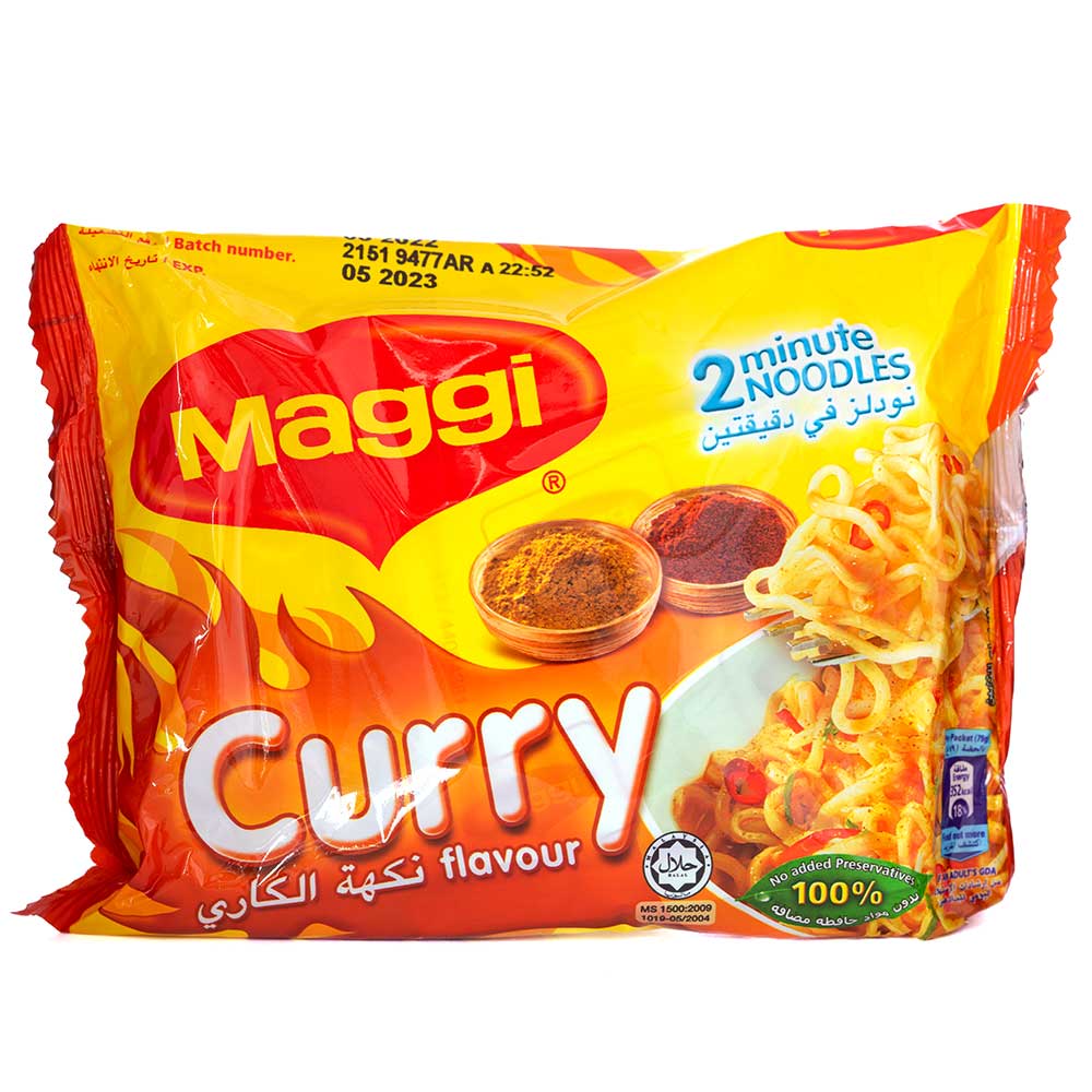 Maggi 2 Minute Curry Noodles 79g - Available at Alosra Online Supermarket