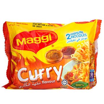 Maggi 2 Minute Curry Noodles 79g - Available at Alosra Online Supermarket