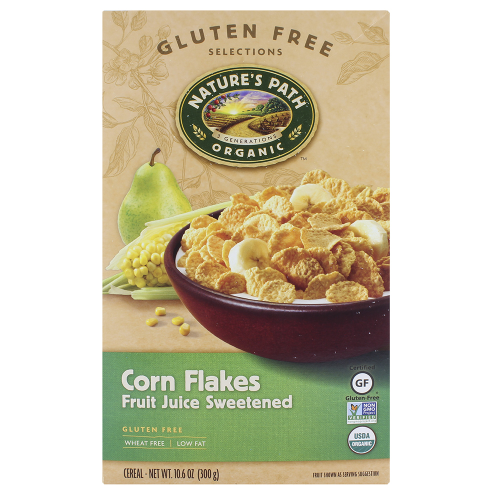 Nature's Path Organic Corn Flakes Fruit Juice Sweetened 300g - Available at Alosra Online Supermarket
