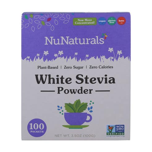 NuNaturals Nustevia White Stevia Powder 100g - Available at Alosra Online Supermarket