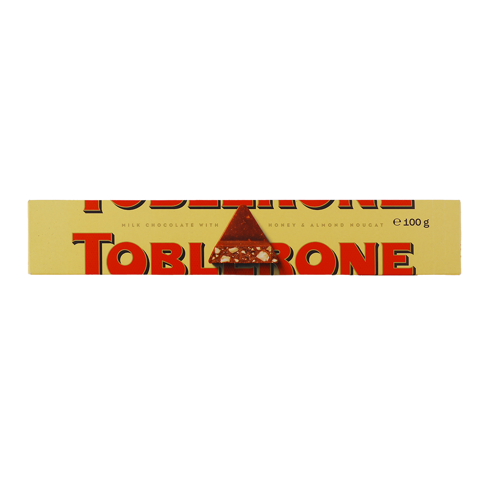 Toblerone Milk Chocolate with Honey & Almond 100g - Available at Alosra Online Supermarket