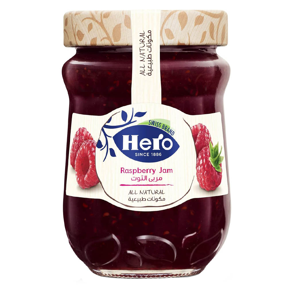Hero Raspberry Jam 340g - Available at Alosra Online Supermarket