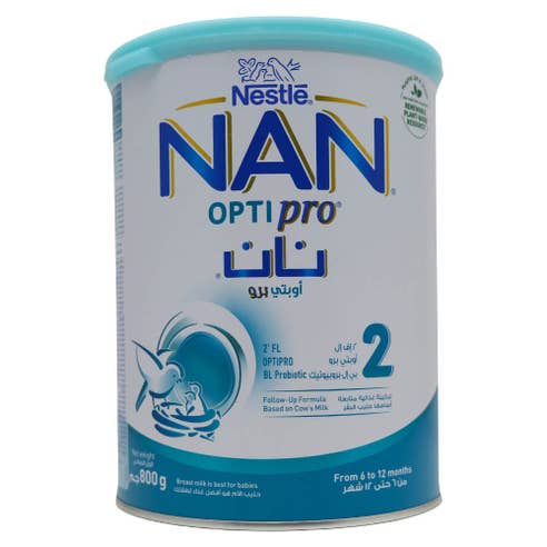 Nestle Nan 2 Opti Pro Baby Formula 800g - Available at Alosra Online Supermarket