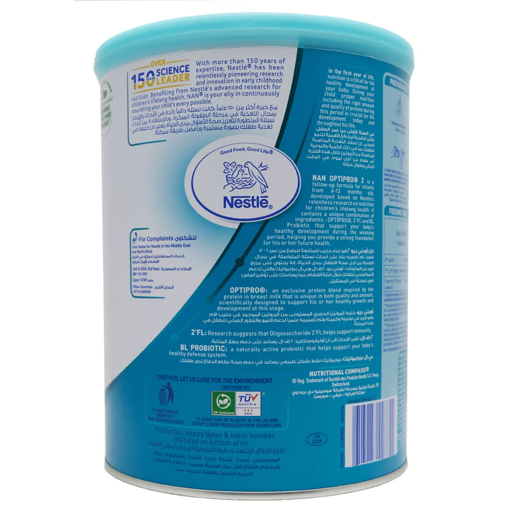 Nestle Nan 2 Opti Pro Baby Formula 800g left side image