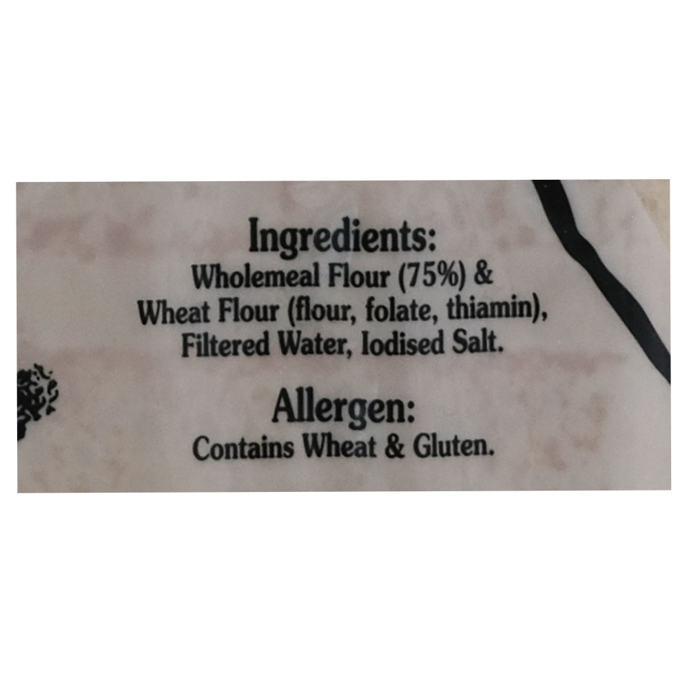 Mountain Bread Whole Wheat Wraps 200g back image
