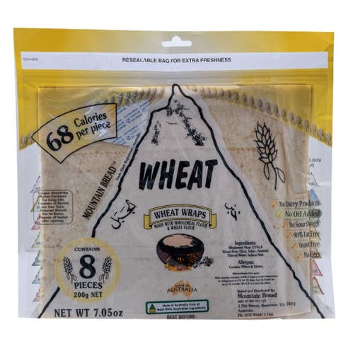 Mountain Bread Whole Wheat Wraps 200g - Available at Alosra Online Supermarket