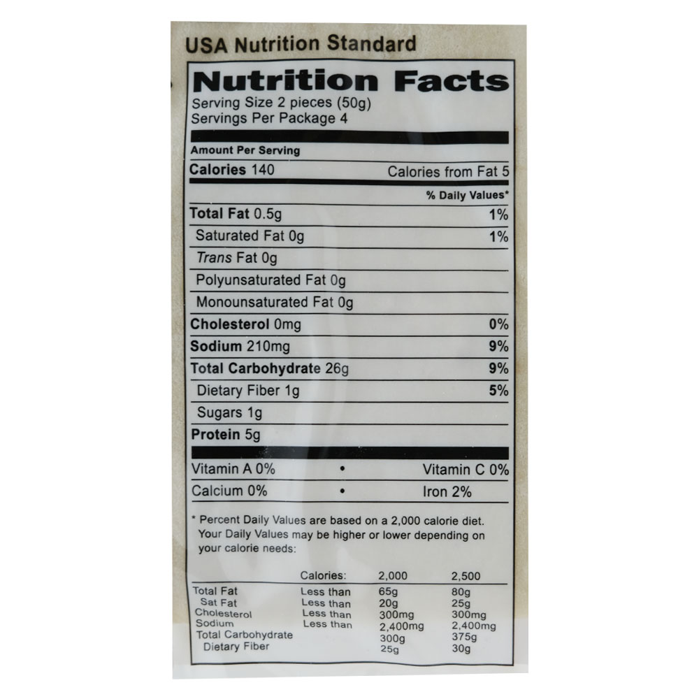 Mountain Bread Whole Wheat Wraps 200g left side image