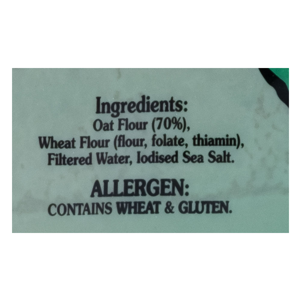 Mountain Bread Oat Wrap 200g back image