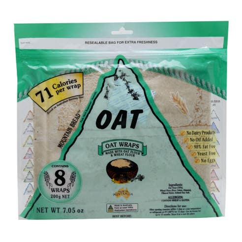 Mountain Bread Oat Wrap 200g - Available at Alosra Online Supermarket