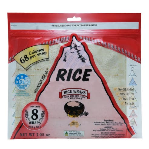 Mountain Bread Rice Wrap 200g - Available at Alosra Online Supermarket