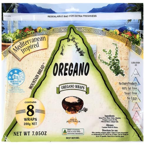 Mountain Bread Oregano Wraps 200g - Available at Alosra Online Supermarket