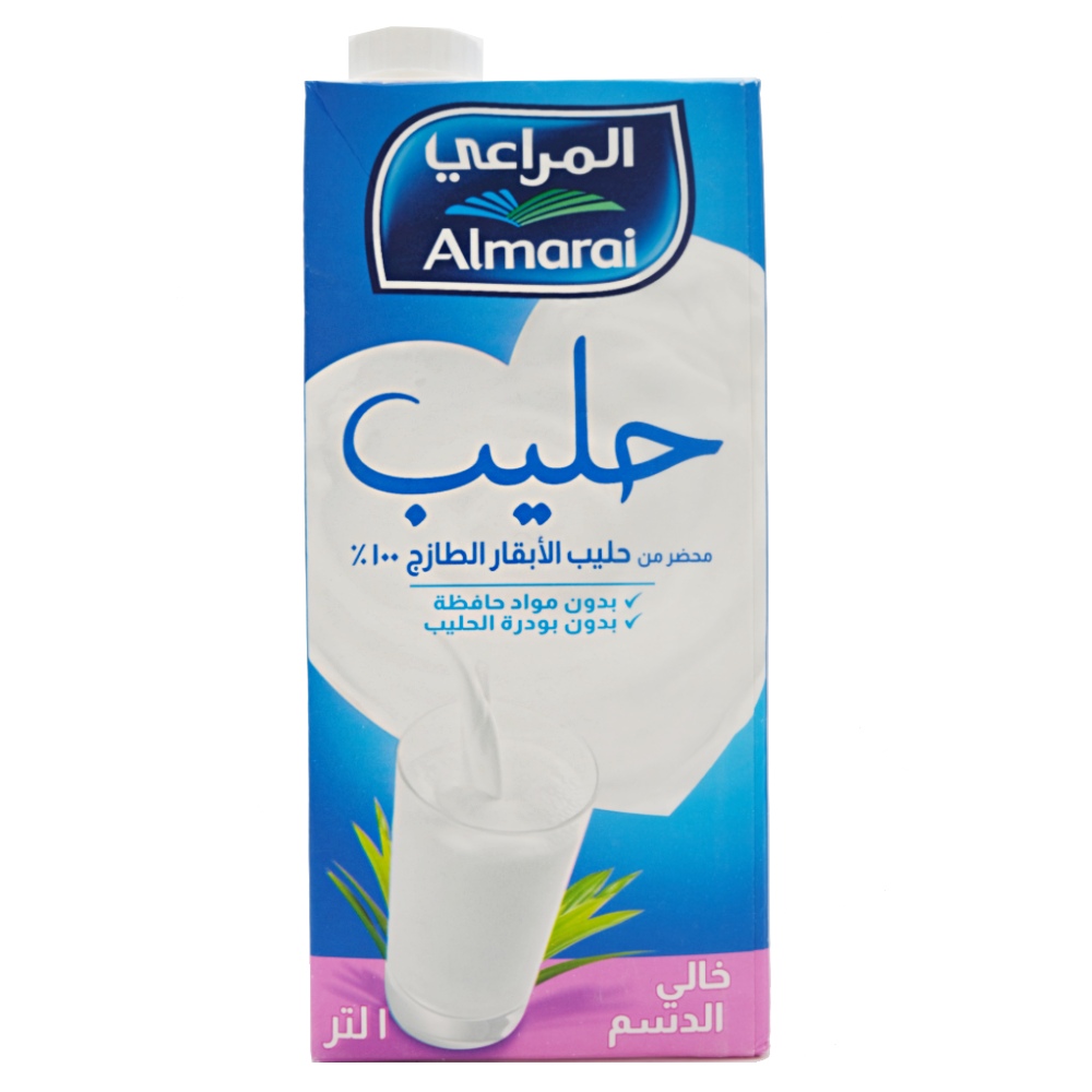 Almarai Long Life Fat Free Milk 1L back image