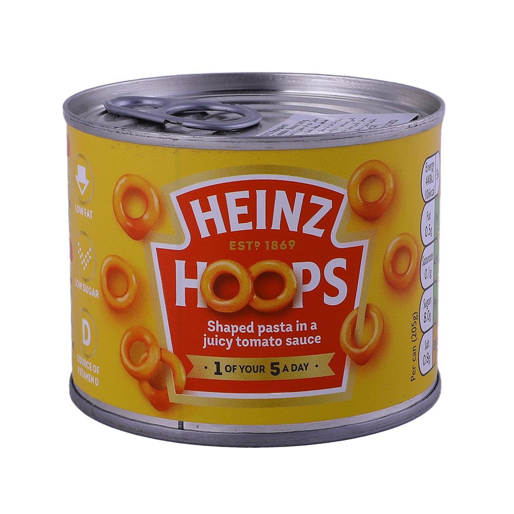 Heinz Spaghetti Hoops in Tomato Sauce 205g - Available at Alosra Online Supermarket