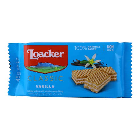Loacker Classic Vanilla Wafer 45g - Available at Alosra Online Supermarket