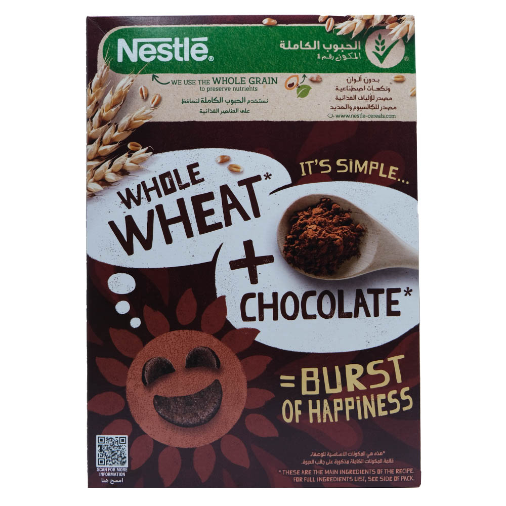 Nestle Chocapic Wheat Chocolate Cereal 375g back image