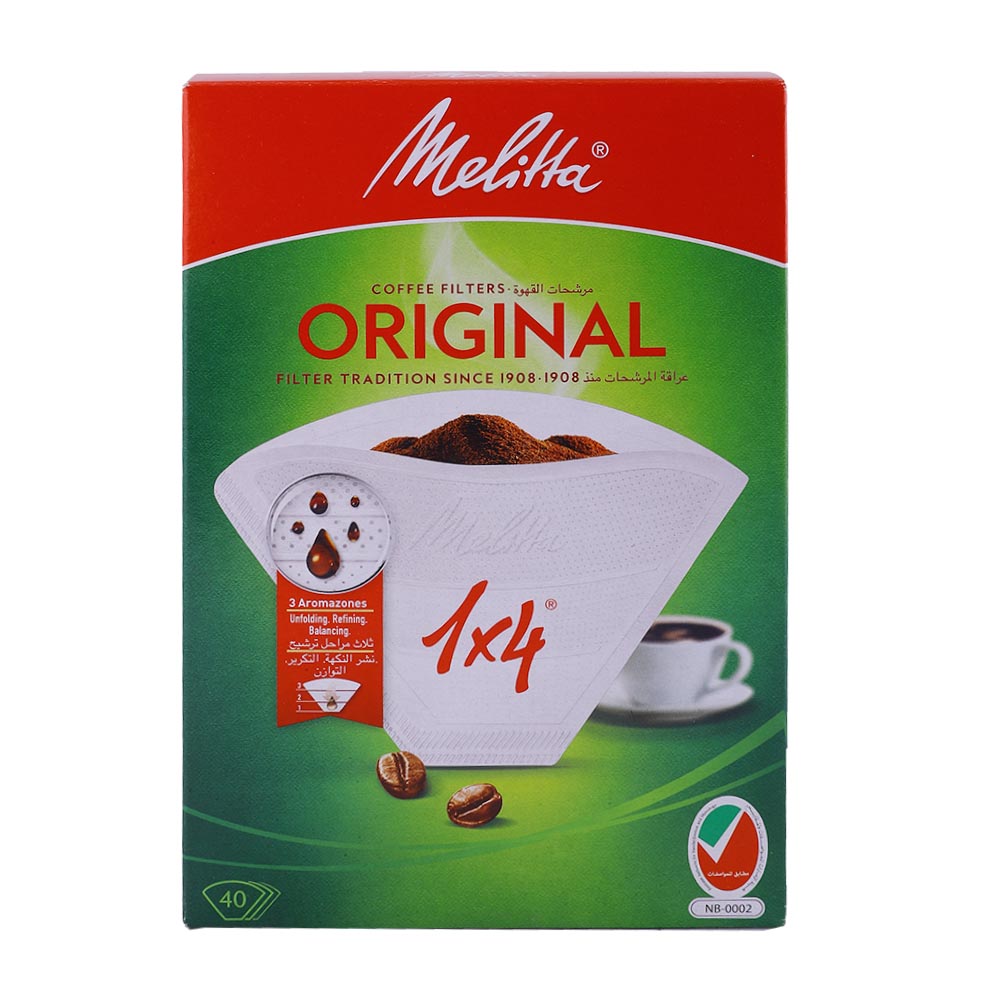 Melitta Original Coffee Filter Bags 40's - Available at Alosra Online Supermarket