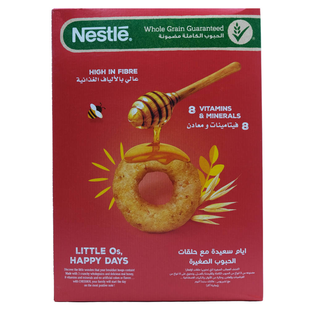 Nestle Cheerios Honey Oats Cereal 375g back image