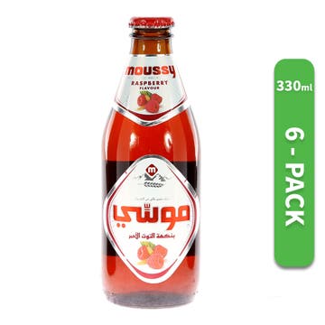 Moussy Raspberry Non-Alcoholic Malt Drink 330ml [Pack of 6] - Available at Alosra Online Supermarket