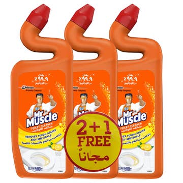 Mr. Muscle Lemon Liquid Toilet Cleaner 3x500ml [Special Offer]