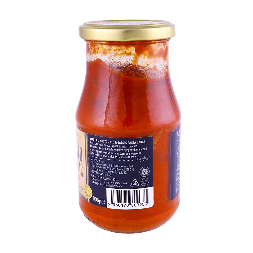 Jamie Oliver Tomato & Garlic Pasta Sauce 400g back image
